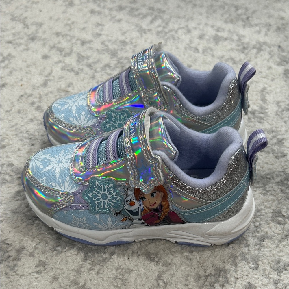 Disney Frozen Kids Sneakers - Blue and Silver